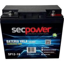 Carregar imagem no visualizador da galeria, Bateria Selada 12V 18Ah SP12-18 SecPower
