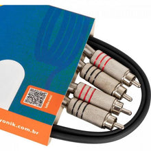 Carregar imagem no visualizador da galeria, Cabo de Áudio Hayonik Linha Brasil 2RCA2 1,2 Metros Preto
