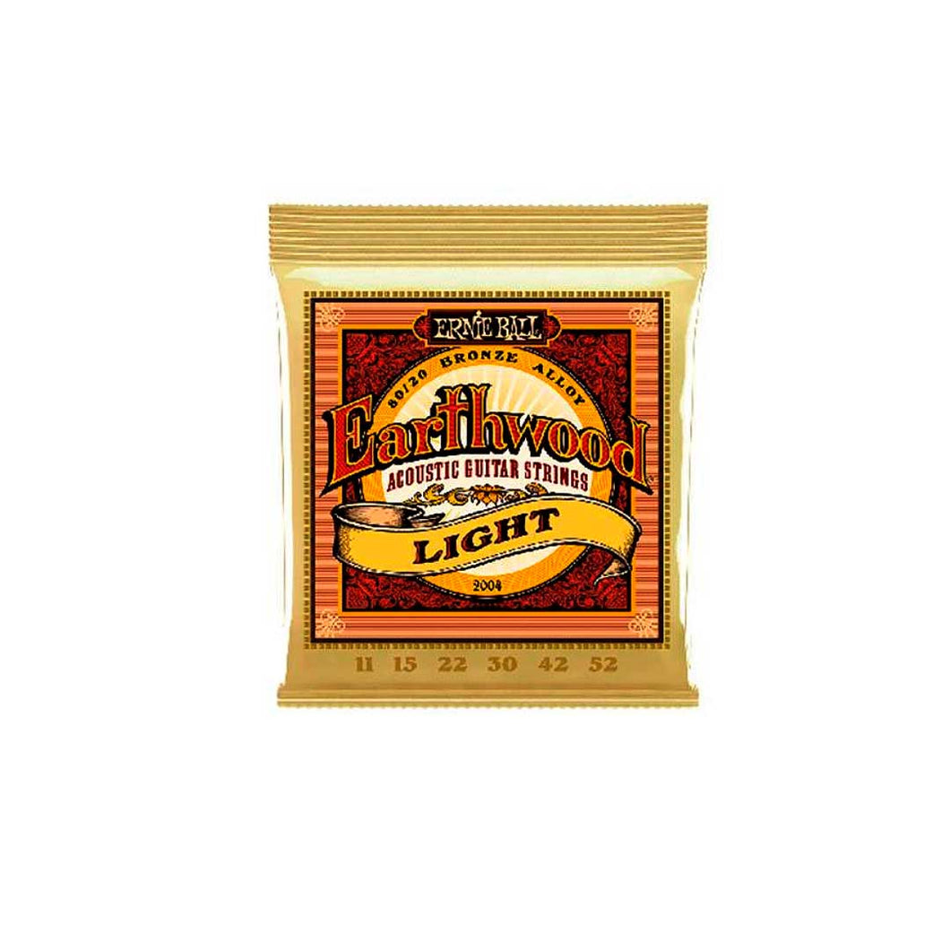 Encordoamento P/violão Aço Earthwood Leve 80/20 Bronze Ernie Ball 011