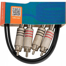 Carregar imagem no visualizador da galeria, Cabo de Áudio Hayonik Linha Brasil 2RCA2 1,2 Metros Preto
