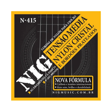 Carregar imagem no visualizador da galeria, Encordoamento Violão NIG N-415 Tensão Média - Nylon
