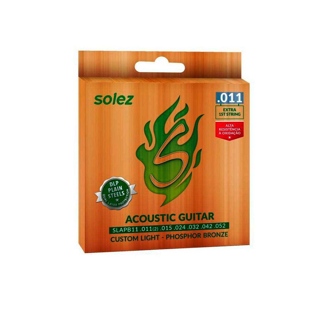 Jogo De Cordas P/violão Solez P.bronze 0.011
