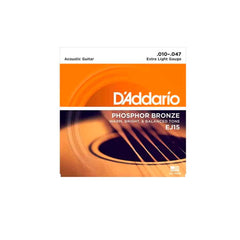 Cordas Para Violão Aço D Addario Phosphor Bronze Ej15 .010-.047