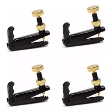 Carregar imagem no visualizador da galeria, Micro Afinador Violino Svn-03 Preto E Dourado Kit Com 4
