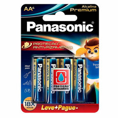 Pilha Alcalina Premium Panasonic Aa Pequena 06 Unidades Lr6egr/6b96