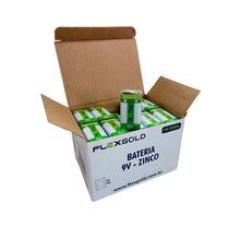 Carregar imagem no visualizador da galeria, Bateria Zinco 9v Flex Caixa Com 50 Unidades Fx-9z50
