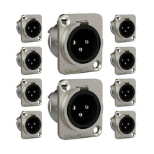 Carregar imagem no visualizador da galeria, Conector  Xlr Macho Wc 1033 Mp Bk Ni 3p Painel Wireconex 10 Unidades
