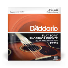 Carregar imagem no visualizador da galeria, Encordoamento Violão Aço Resonator D Addario Flat Tops EFT13
