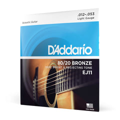 Encordoamento Violão Aço 12-53 D Addario 80/20 Bronze EJ11