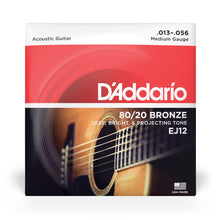 Carregar imagem no visualizador da galeria, Encordoamento Violão Aço 13-56 D Addario 80/20 Bronze EJ12
