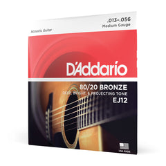 Encordoamento Violão Aço 13-56 D Addario 80/20 Bronze EJ12