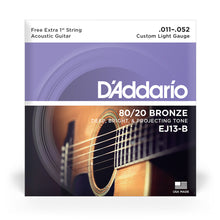 Carregar imagem no visualizador da galeria, Encordoamento Violão Aço 11-52 Corda Extra D Addario EJ13-B
