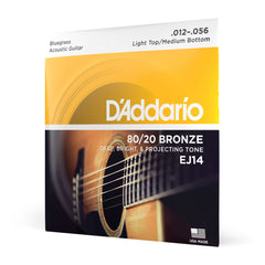 Encordoamento Violão Aço 12-56 D Addario 80/20 Bronze EJ14