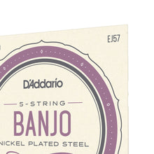 Carregar imagem no visualizador da galeria, Encordoamento Para Banjo 5C D Addario Nickel Plated EJ57
