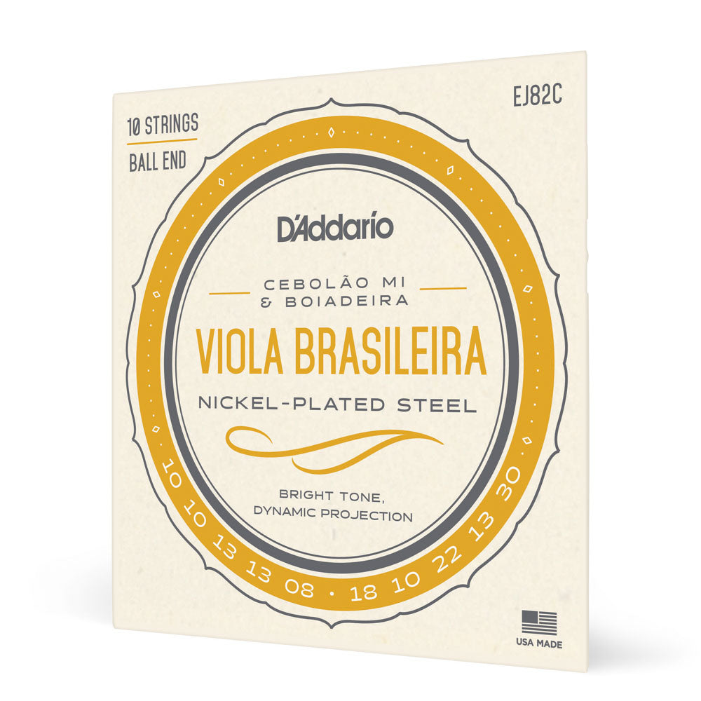 Encordoamento Viola Brasileira D Addario Nickel-Plated EJ82C