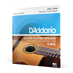 Encordoamento Violão Aço .010 D Addario Silver-Plated EJ83L