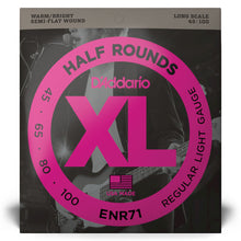 Carregar imagem no visualizador da galeria, Encordoamento Baixo 4C 45-100 D Addario Half Rounds ENR71
