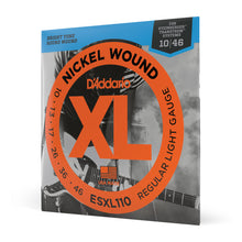 Carregar imagem no visualizador da galeria, Encordoamento Guitarra 10-46 D Addario XL Nickel ESXL110
