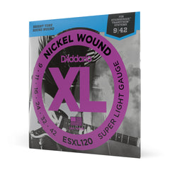 Encordoamento Guitarra 09-42 D Addario XL Nickel ESXL120