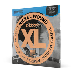 Encordoamento Guitarra 11-49 D Addario XL Nickel EXL115W