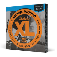 Encordoamento Guitarra 8C 10-74 D Addario XL Nickel EXL140-8