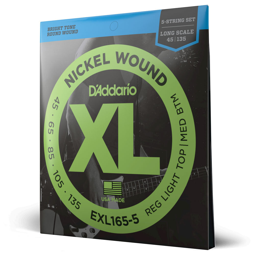 Encordoamento Baixo 5C 45-135 D Addario XL Nickel EXL165-5