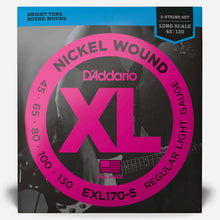 Carregar imagem no visualizador da galeria, Encordoamento Baixo 5C 45-130 D Addario XL Nickel EXL170-5
