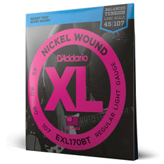 Encordoamento Baixo 4C 45-107 D Addario XL Nickel EXL170BT