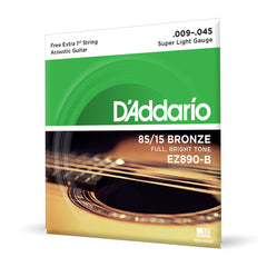 Encordoamento Violão Aço 09-45 Corda Extra D Addario EZ890-B