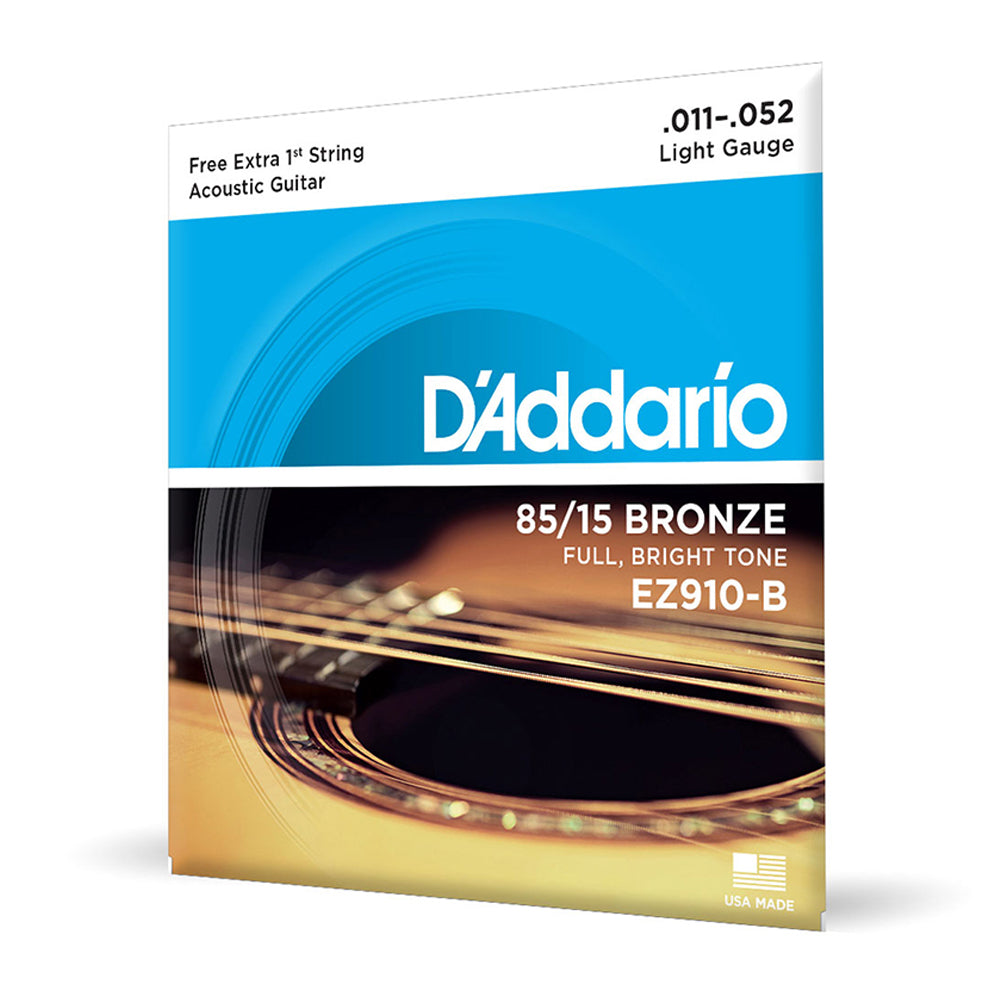 Encordoamento Violão Aço 11-52 Corda Extra D Addario EZ910-B