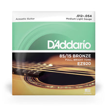 Carregar imagem no visualizador da galeria, Encordoamento Violão Aço 12-54 D Addario 85/15 Bronze EZ920
