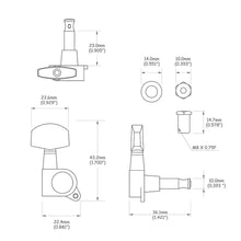 Carregar imagem no visualizador da galeria, Tarraxa Guitarra Blindada Cromada 3x3 Spirit J03-CR-R3L3

