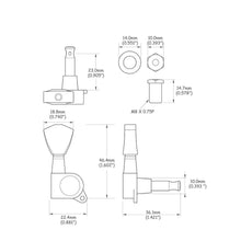 Carregar imagem no visualizador da galeria, Tarraxa Guitarra Blindada Cromada 3x3 Spirit J04-CR-R3L3
