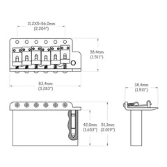 Ponte Sistema Trêmolo Guitarra Strato Spirit TF40N-GD-WH