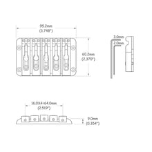 Carregar imagem no visualizador da galeria, Ponte Para Baixo 5 Cordas Fixa Cromada Spirit WB65-CR
