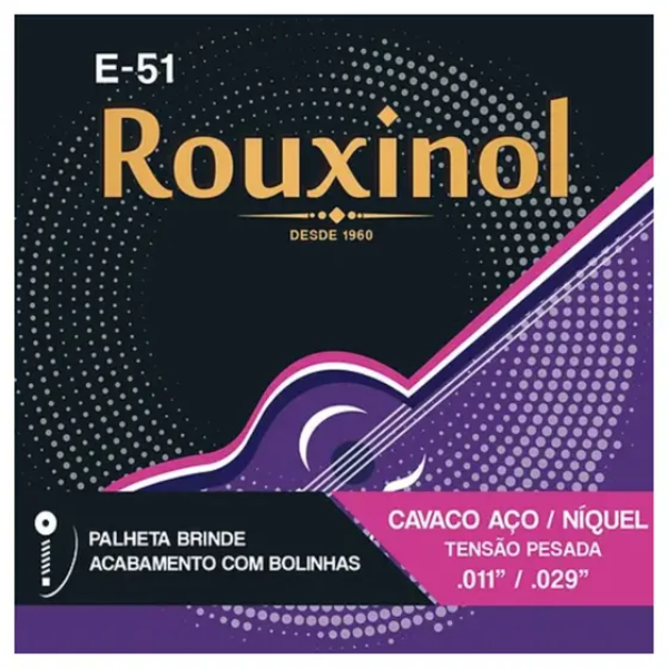 Encordoamento para Cavaquinho Rouxinol Aço/Níquel Tensão Pesada