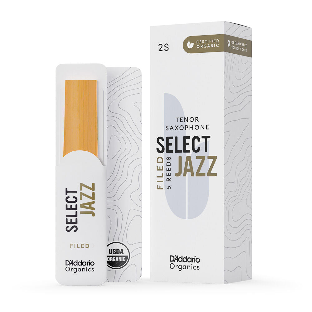 Palheta Sax Tenor 2S (5 Peças) DAddario Organic Select Jazz