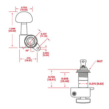Carregar imagem no visualizador da galeria, Tarraxa Blindada Preta 6L D Addario Auto-Trim PWAT-6R2

