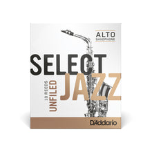 Carregar imagem no visualizador da galeria, Palheta Sax Alto 3S Unfiled (10 Peças) D Addario Select Jazz
