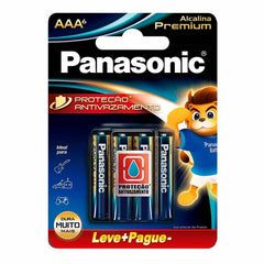 Pilha Alcalina Premium Panasonic Aaa Palito 06 Unidades Lr03egr/6b192