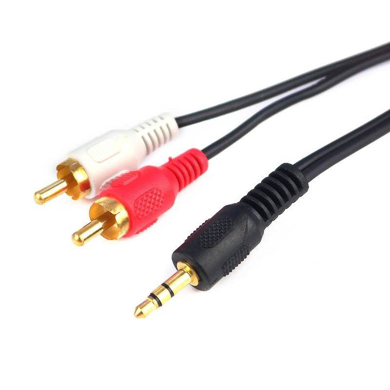 Cabo 2 Rca + 1 P2  Estéreo Dourado 1,8