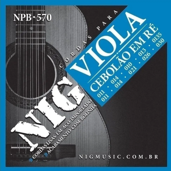 Encordoamento para Viola Cebolão em Ré Nig