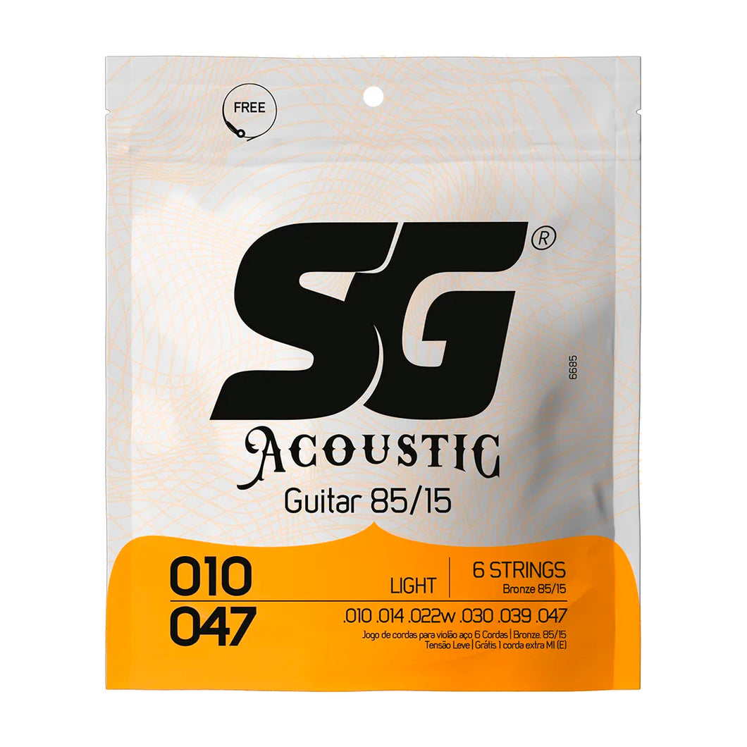 Encordoamento P/violão Aço Bronze 85/15 Sg 0.010 - 0.047