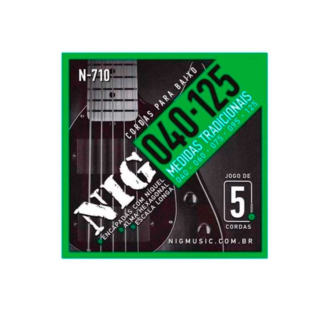 Encordoamento Contrabaixo. 040/ .125 - 5 Cordas Nig - Escala Longa N710