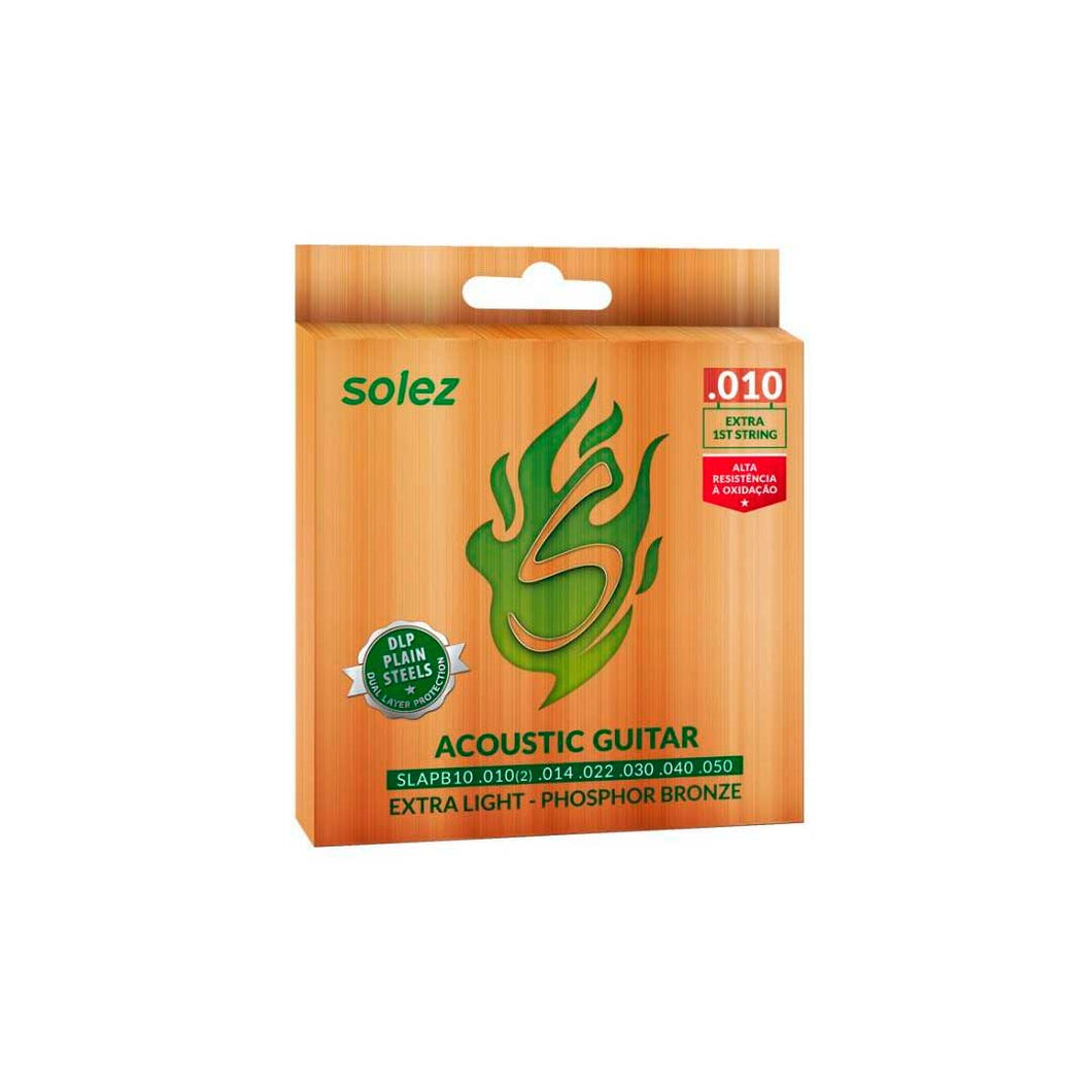 Jogo De Cordas P/violão Solez P.bronze 0.010
