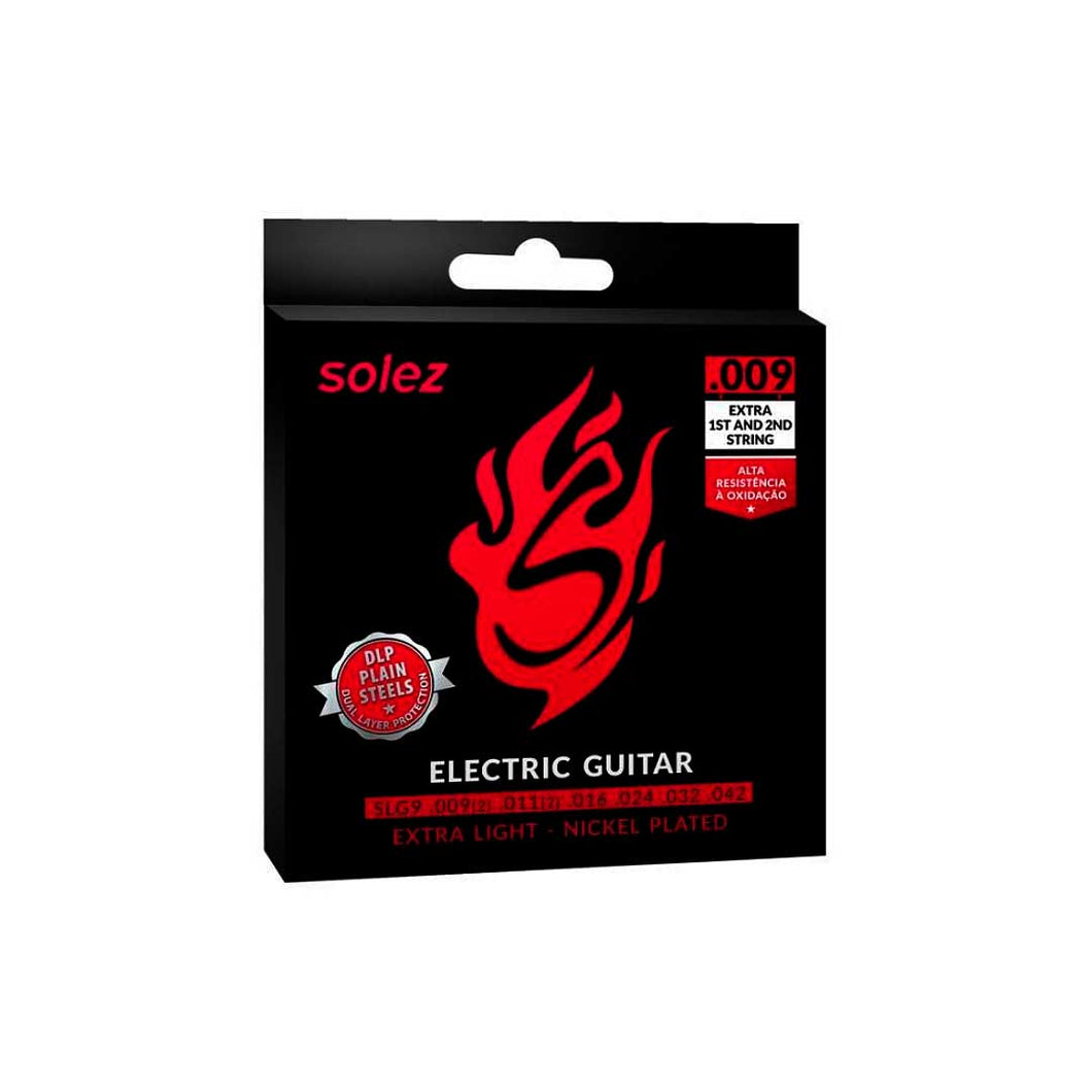 Jogo De Cordas P/guitarra Solez 0.009