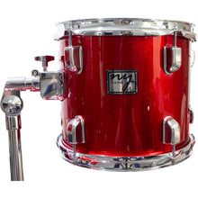 Carregar imagem no visualizador da galeria, Bateria Acústica 2t Cromada Vermelho Com Banco Ny-f1rst
