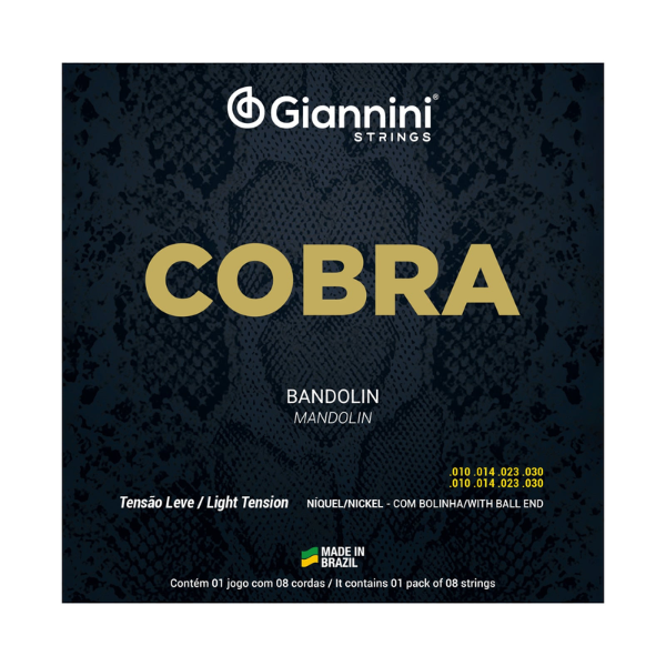 Encordoamento Bandolim Giannini Tensão Leve Giannini Cobra