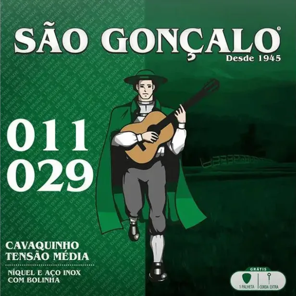 Encordoamento para Cavaquinho Tensão Média São Gonçalo
