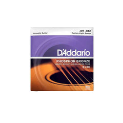 Cordas Para Violão Aço D Addario Phosphor Bronze Ej26 .011-.052